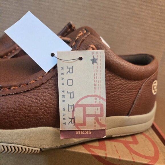 ROPER Men's Clearcut Slip On Casual Shoes  Size 8 Tumbled Brown 09-020-1662-3334 - Picture 9 of 14